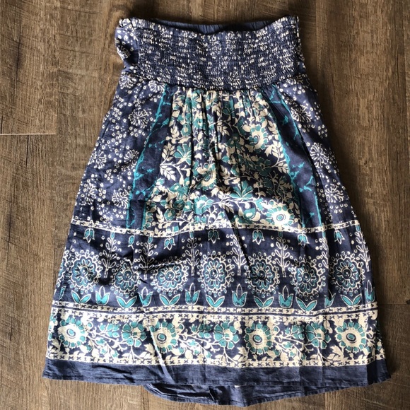 American Eagle blue cotton ruffle front dress - Picture 5 of 6